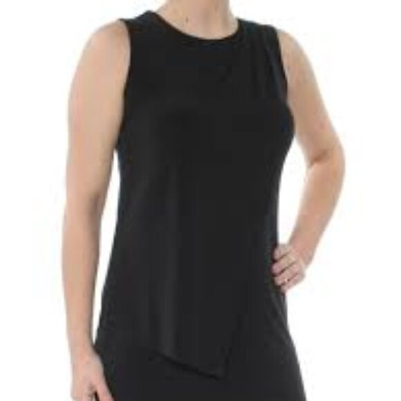 BAR III Womens Drapey Sleeveless Cocktail Dress 10940 Black Size XXS - Picture 1 of 7